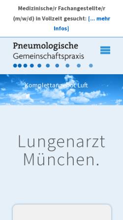 Vorschau der mobilen Webseite www.lungenaerzte.net, Pneumologische Gemeinschaftspraxis Dr. Friedrich Schmidt und Oliver Weeg