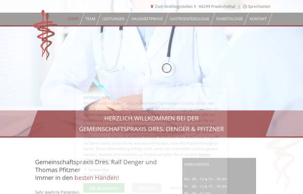 Vorschau von praxdp.de, Denger, Dr. med. Ralf, Sammler, Dr. med. Armin und Pfitzner Dr. med. Thomas