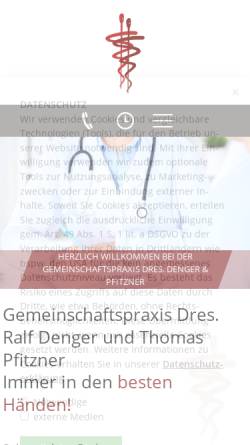 Vorschau der mobilen Webseite praxdp.de, Denger, Dr. med. Ralf, Sammler, Dr. med. Armin und Pfitzner Dr. med. Thomas