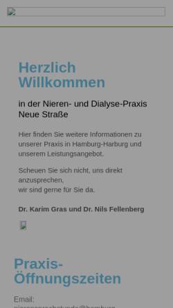 Vorschau der mobilen Webseite www.hamburg-harburg-dialyse.de, Nephrologie und Urologie Harburg