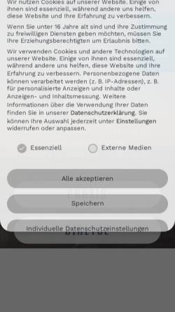 Vorschau der mobilen Webseite www.nierenzentrum.info, Nierenzentrum Frankfurter Allee