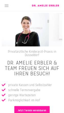 Vorschau der mobilen Webseite www.erbler.de, Dr. Amelie Erbler