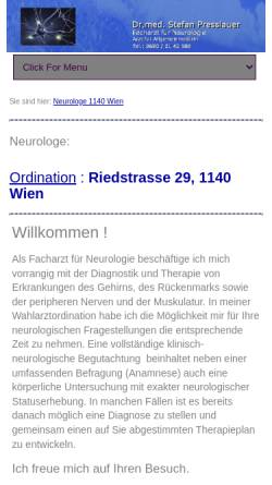 Vorschau der mobilen Webseite www.nervenzentrum.at, Presslauer, Dr. med. Stefan