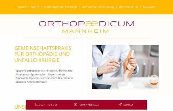 Vorschau von www.orthopaedicum-mannheim.de, Orthopaedicum Mannheim