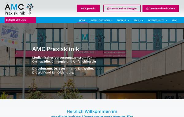 Vorschau von amc-praxisklinik.de, AMC-Praxisklinik
