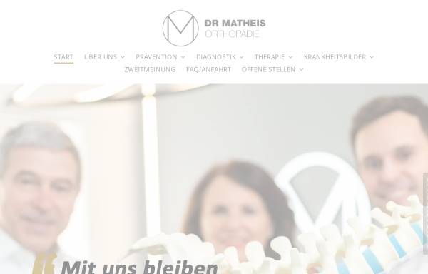 Vorschau von www.drmatheis.de, Dr. Matheis - Orthopädische Privatpraxis