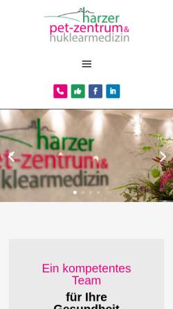 Vorschau der mobilen Webseite www.harzer-pet-zentrum.de, Praxis Dres. Heinken und Straube