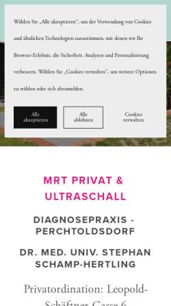 Vorschau der mobilen Webseite www.diagnosepraxis.at, Dr. med. univ. Stephan Schamp-Hertling