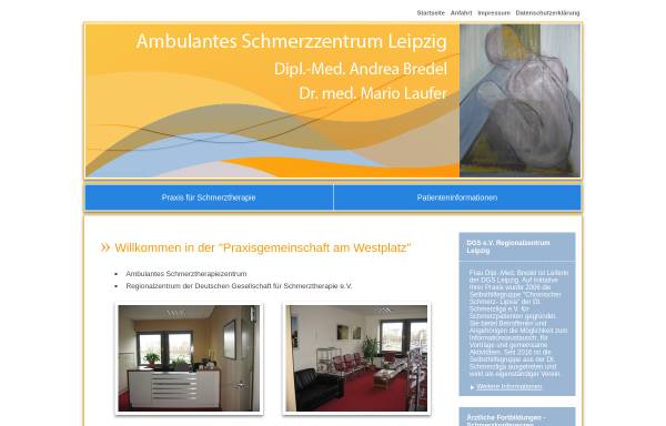 Vorschau von www.das-schmerzzentrum-leipzig.de, Praxis am Westplatz Leipzig