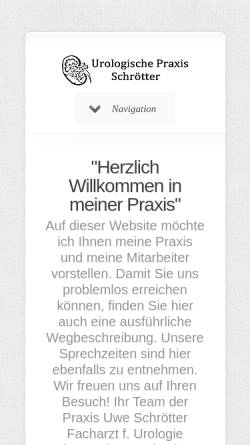 Vorschau der mobilen Webseite www.praxis-schroetter.de, Urologische Praxis Uwe Schrötter