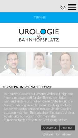 Vorschau der mobilen Webseite www.urologie-am-bahnhofsplatz.de, Urologie am Bahnhofsplatz