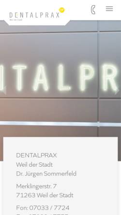 Vorschau der mobilen Webseite www.dentalprax.com, Dentalprax Weil der Stadt