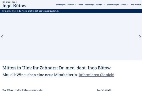 Vorschau von www.dr-buetow.de, Dr. med. dent. Ingo Bütow