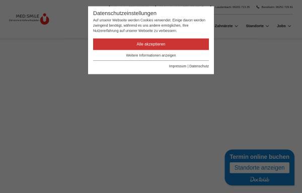 Vorschau von www.med-smile.de, Zahnärztliche Gemeinschaftspraxis Dres. Jäger, Bitsch und Partner