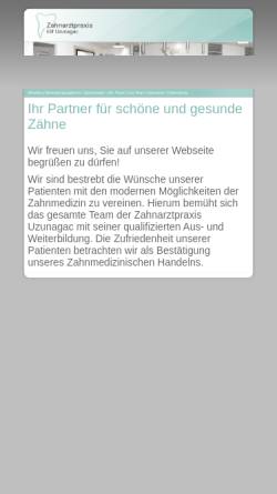 Vorschau der mobilen Webseite www.zahnarztpraxis-uzunagac.de, Elif Uzunagac