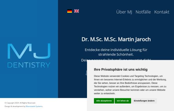 Vorschau von www.drjaroch.de, Zahnmedizin & Kieferorthopädie | Dr. M.Sc. M.Sc. Martin Jaroch