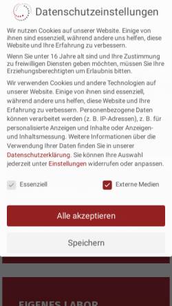 Vorschau der mobilen Webseite schnutenhaus.de, Zahnarztpraxis Dr. Sigmar Schnutenhaus
