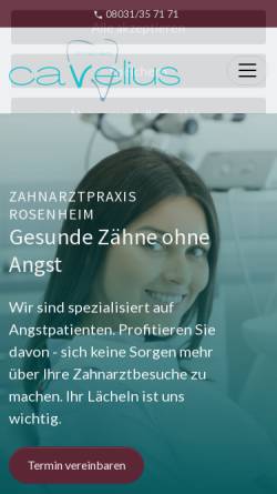 Vorschau der mobilen Webseite www.zahnarztpraxis-in-rosenheim.de, Zahnarztpraxis am Salinplatz