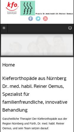 Vorschau der mobilen Webseite www.oemus.de, Privat-Dozent Dr.med.habil. Dr. Reiner Oemus