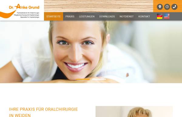 Vorschau von www.oralchirurgie-weiden.de, Dr. Anke Grund