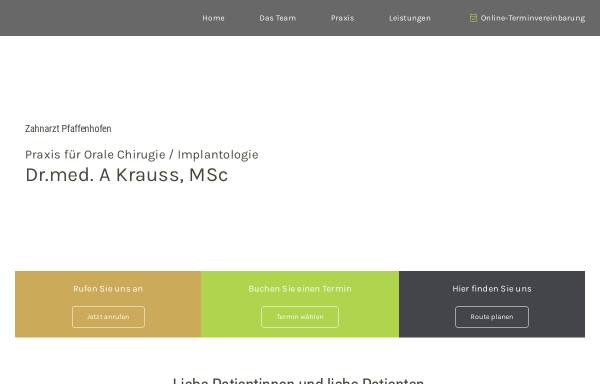 Vorschau von www.zahnarzt-krauss.de, Dr. med. Axel Krauss