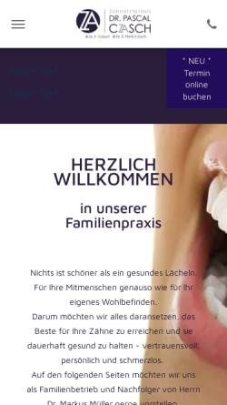 Vorschau der mobilen Webseite zahnarzt-unterhaching.co, Praxis für Zahnheilkunde Dr. Markus Müller