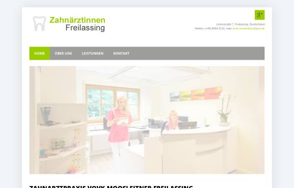 Vorschau von www.zahnaerztinnen-freilassing.de, Dr. Larissa Vovk, Dr. Katarina Vovk-Moosleitner, Dr. Tjasa Moosleitner, Zahnärztinnen