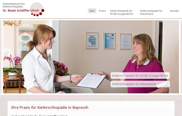 Vorschau von www.dr-spange.de, Praxis für Kieferorthopädie Dr. Beate Schäffler-Ulrich