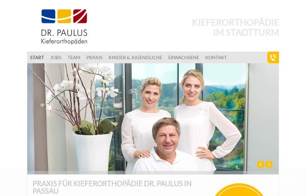 Vorschau von www.kieferorthopaede-passau.de, Praxis für Kieferorthopädie Dr. Michael Paulus