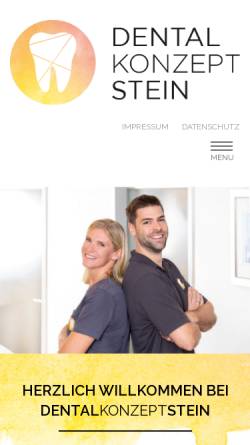 Vorschau der mobilen Webseite dentalkonzeptstein.de, Dentalkonzeptstein