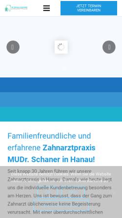 Vorschau der mobilen Webseite www.drschaner.de, MUDr. Rudolf Schaner