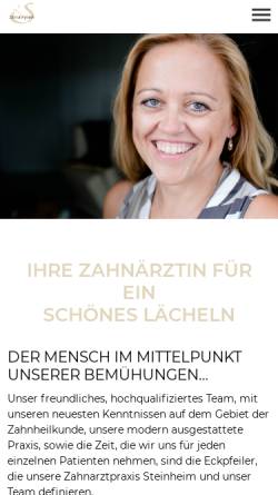 Vorschau der mobilen Webseite zahnarztpraxis-steinheim.de, Zahnarztpraxis Liliane M. Schäl