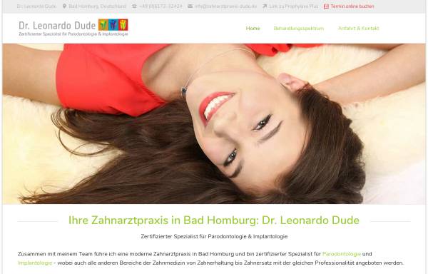 Vorschau von www.zahnarztpraxis-dude.de, Dr. Leonardo Dude