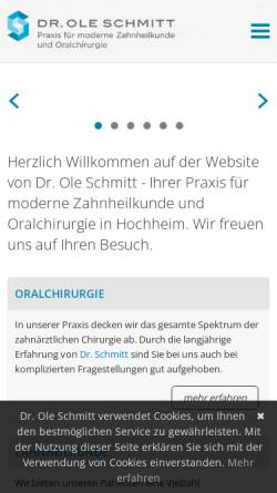 Vorschau der mobilen Webseite www.oralchirurg-hochheim.de, Dr. Claas Ole Schmitt