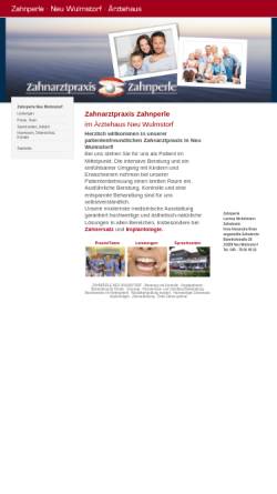 Vorschau der mobilen Webseite www.neu-wulmstorf-zahnarzt.de, Zahnarztpraxis Zahnperle - Larissa Nichelmann