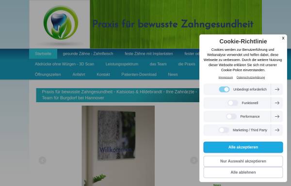Vorschau von www.zahnbewusst.de, Praxis für bewusste Zahngesundheit