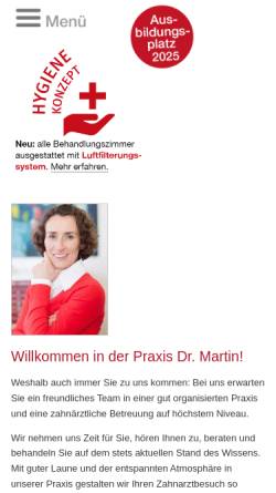 Vorschau der mobilen Webseite www.dr-stefanie-martin.de, Dr. med. dent. Stefanie Martin
