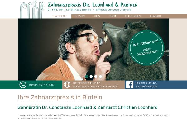 Vorschau von www.praxis-leonhard.de, Zahnarztpraxis Dr. Constanze Leonhard und Christian Leonhard