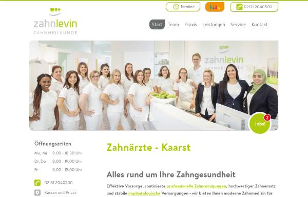 Vorschau von www.zahnlevin.de, ZahnLevin