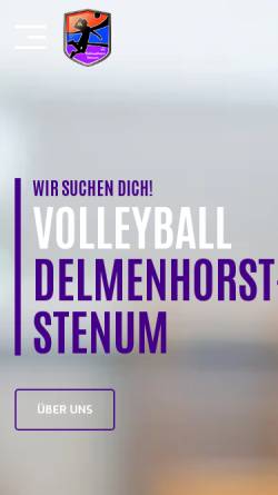 Vorschau der mobilen Webseite www.delbergum.de, Volleyballgemeinschaft Delmenhorst-Hasbergen-Stenum