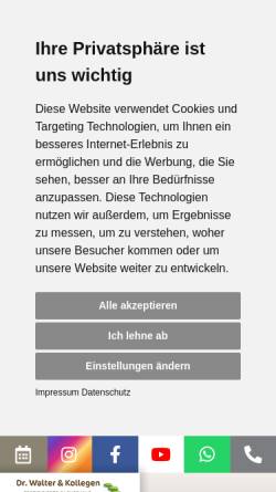 Vorschau der mobilen Webseite www.meinkieferorthopae.de, Dr. Walter & Kollegen