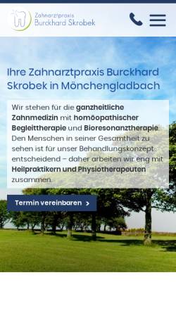 Vorschau der mobilen Webseite www.zahnarztpraxis-mg.de, Zahnarztpraxis Burckhard Skrobek