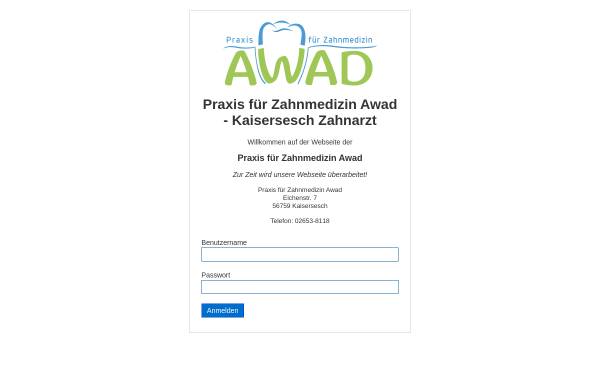 Vorschau von www.zahnarzt-awad.de, Baschar Awad - Praxis für Zahnmedizin