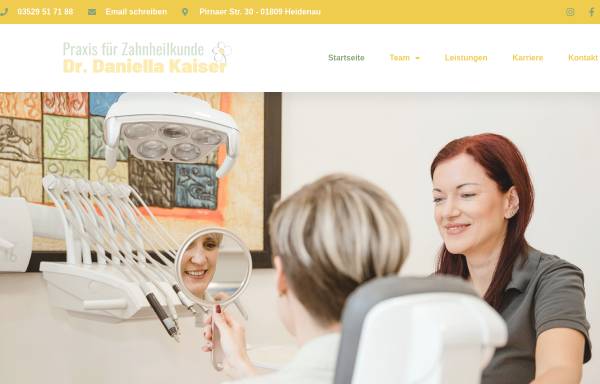 Vorschau von zahnarzt-heidenau.de, Praxis für Zahnheilkunde Dr. Daniella Kaiser