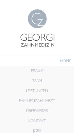 Vorschau der mobilen Webseite www.georgi-zahnmedizin.de, Georgi Zahnmedizin
