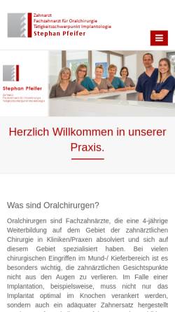 Vorschau der mobilen Webseite www.oralchirurgie-naumburg.de, Zahnarztpraxis Stephan Pfeifer