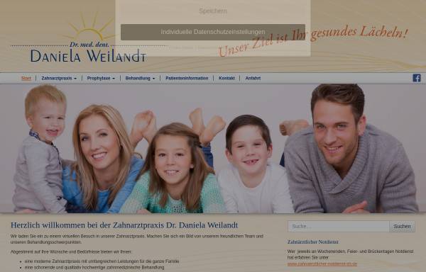 Vorschau von www.zahngesundheit-prophylaxe-oldenburg-holstein.de, Dr. Daniela Weilandt