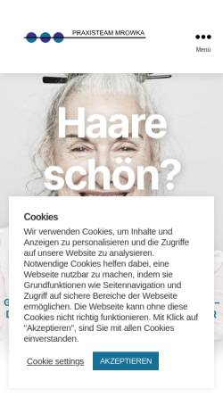 Vorschau der mobilen Webseite www.mmrowka.de, Thomas Königstein, Zahnarzt