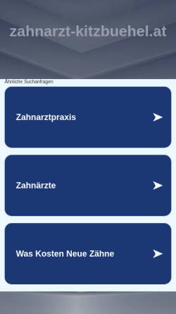 Vorschau der mobilen Webseite www.zahnarzt-kitzbuehel.at, Dr. med. dent. Kirstin Pichl