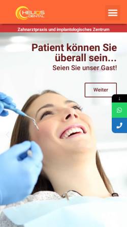Vorschau der mobilen Webseite www.heliosdental.com, Helios Dental